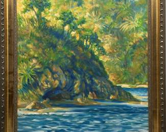 Landscape Framed Oil Painting on Canvas 
