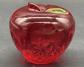 Waterford Crystal Red Apple Paperweight