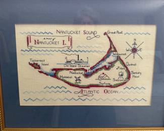 Nantucket embroidered map
$300.00