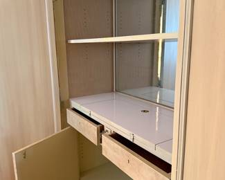 Inside of the armoire that opens to a bar and or a lot of storage $150.00