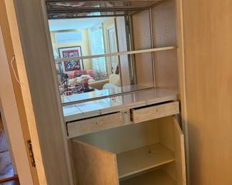 Another view of the armoire that opens to a bar and or a lot of storage