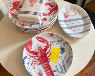 Lobster plates, dinner and salad , yea!!