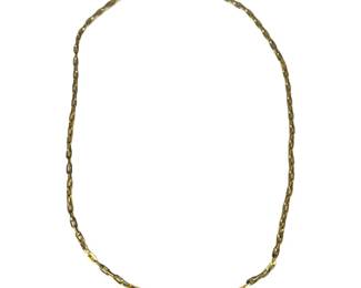 18kt Yellow Gold Satin 32in Link Chain
