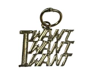 14kt Yellow Gold I Want Charm Pendant