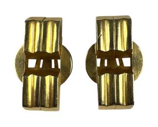 14kt Yellow Gold Link Clip on Earrings
