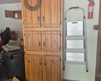 This tall cabinet is perfect for someone who doesnt have a lot of room!