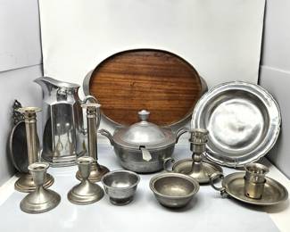 - Assortment of Wilton Brand Cast Aluminum and Pewter Items