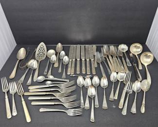 Assorted Silver Plated Flatware and Serving Pieces