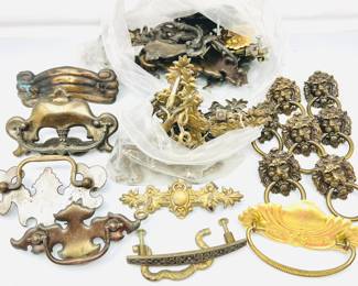 Antique Furniture Drawer Knobs, Pulls, Hardware, Architectural Salvage Lot