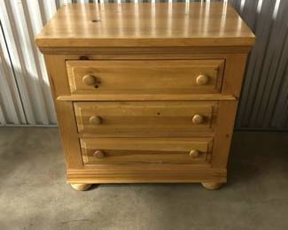 Small Solid Pine Chest of Drawers with Additional Pine Table
