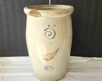 Antique Red Wing Pottery Crock 5 Gallon