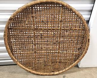 Oversized Wicker Rattan Wall Art Platter 30" Diameter
