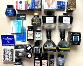 Many bottles of ink