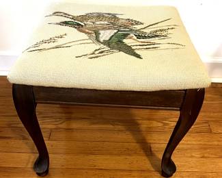 Chair with needlepoint seat