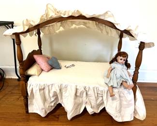 Doll and canopy bed