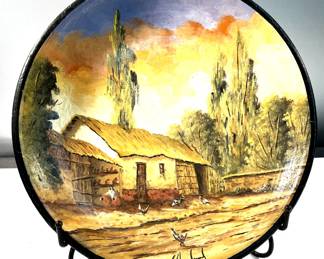 Decorative plate rural scene