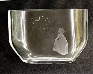 Orefors "Wish Me to the Moon" bowl
