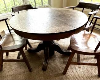 Pedestal table and chairs