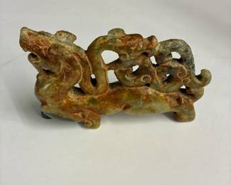 Old Chinese jade carving, likely Hetian jade