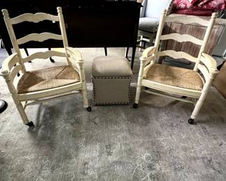 Woven bottom chairs