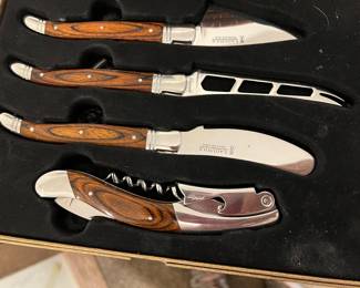 Laguiole 4 pc wine and cheese set