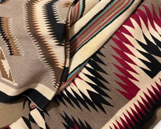 Navajo Indian rugs (3) Red (45x71) Grey (35x49)