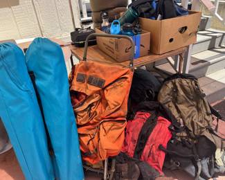 He was a true hiker, climber, etc  backpacks, chairs,....