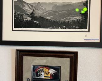 Stephen McMillan Aquatint Etching/signed (above)    Nancy Wood Taber signed (below)