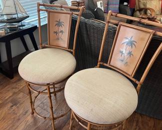 Hillsdale Furniture....swivel  iron  bar chairs