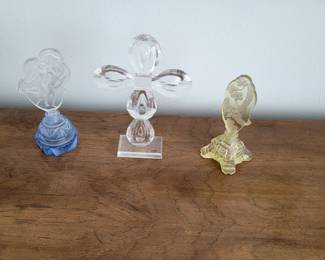 Vintage Czech Glass Art Deco Perfume Bottles