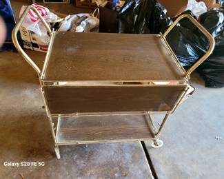 Vintage Mid-Century Folding Serving/Bar cart
