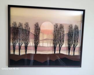 Vintage Virgil Thrasher Reverse (Art Painted on Glass)