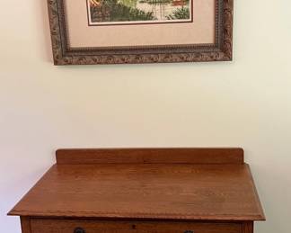Antique Oak Chest Art