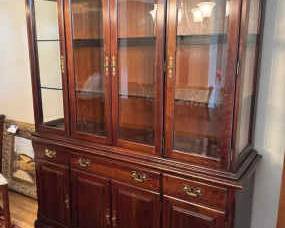 Beveled Glass China Cabinet Storage