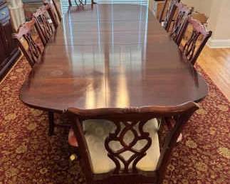 Large Curved Edge Dining Table Chairs