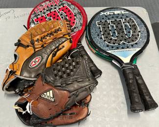 Baseball Gloves & Pickleball Paddles