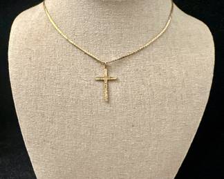 14 carat Cross and chain