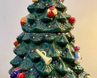 Christopher Radco Christmas tree cookie jar