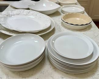 Assorted Serving Pieces - Crate and Barrel at the forefront