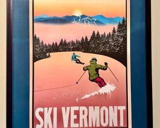 Framed 2014 Ski Vermont Print