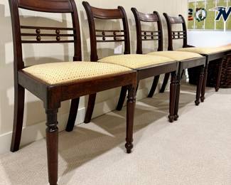 4 Vintage Regency Dining Chairs