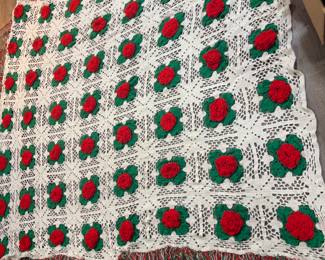 GORGEOUS handmade rose blanket