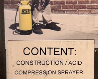 New Construction/Acid Compression Sprayer