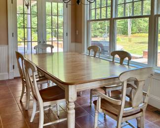 Made in Canada Dining Table with 6 Chairs & 2 Benches