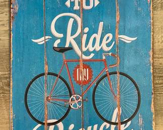 "I Want to Ride my Bicycle" Tin Sign