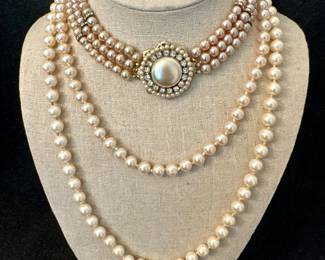 Vintage Faux Pearl Necklaces