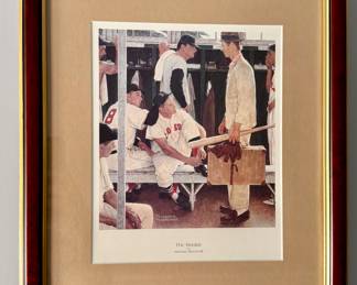 "The Rookie" by Norman Rockwell Framed Print