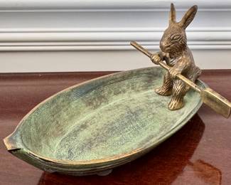 Patinated Brass Decorative Dish