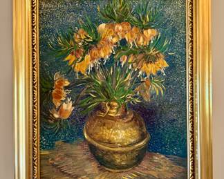 "Imperial Fritillaries in a Copper Vase" Limited Edition Giclee 376/900