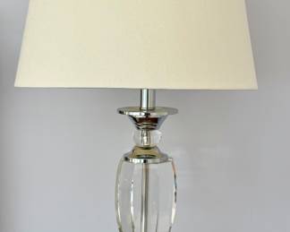 (2) Glass & Chrome Table Lamps